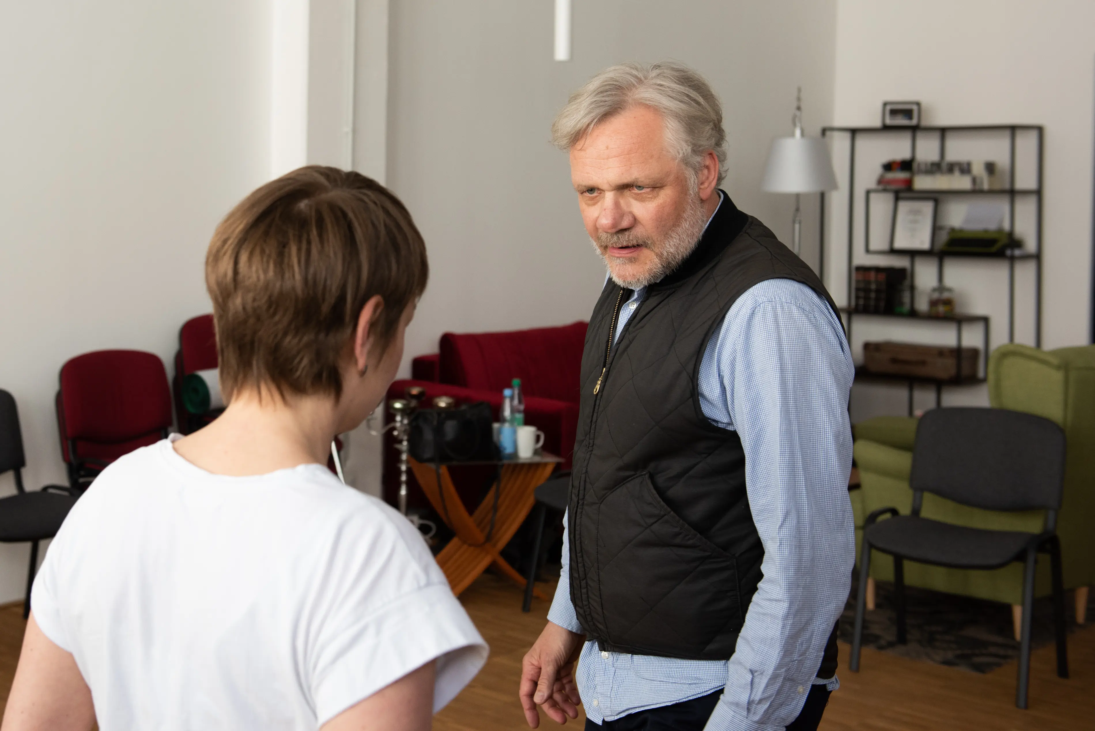 Erik in Aktion beim Schauspiel-Unterricht.